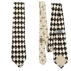 Versace 100% Silk Medusa Medallion Tie
